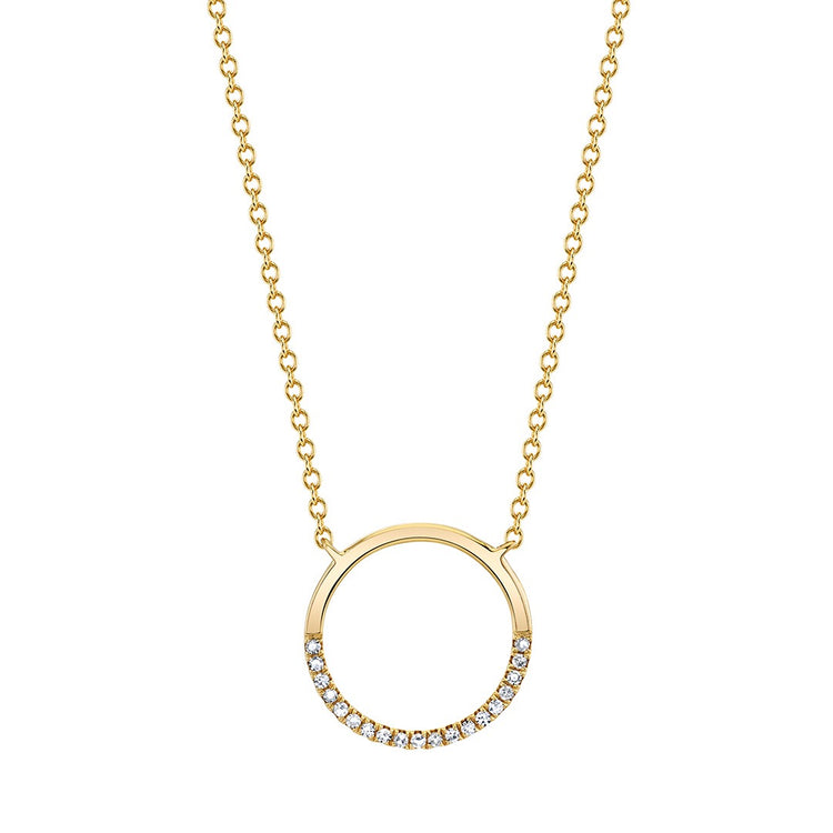 14ky .04ctw Diamond Circle Pendant