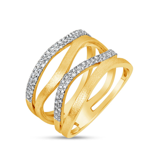14ky .29ctw Diamond Wave Ring