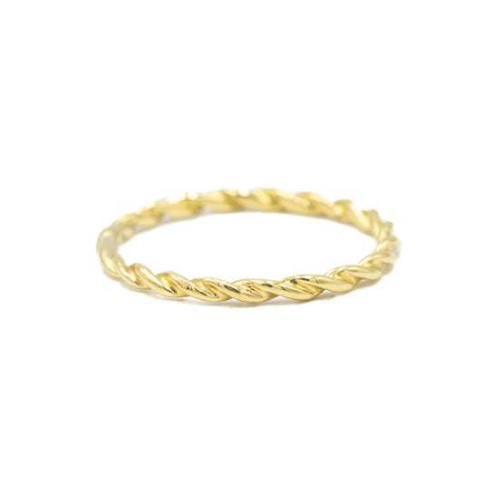 14kt Twist Gold Band