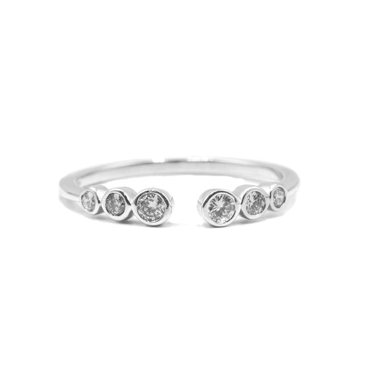 14k Cuff Bezel Diamond Band