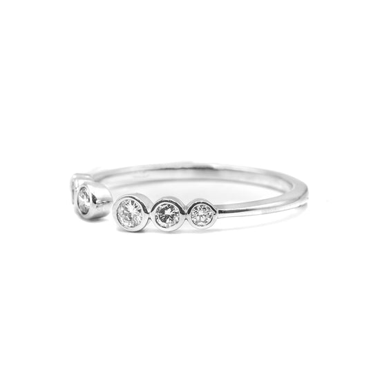 14k Cuff Bezel Diamond Band
