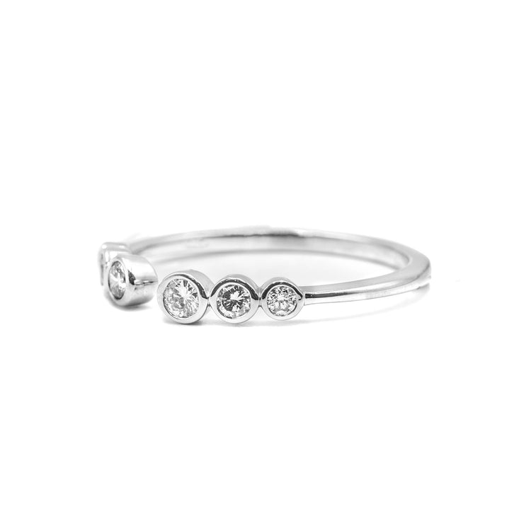 14k Cuff Bezel Diamond Band