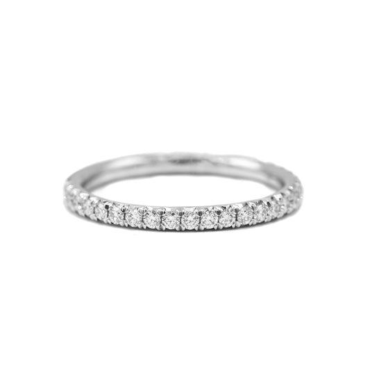 Platinum .33ctw Lab Grown French Diamond Band