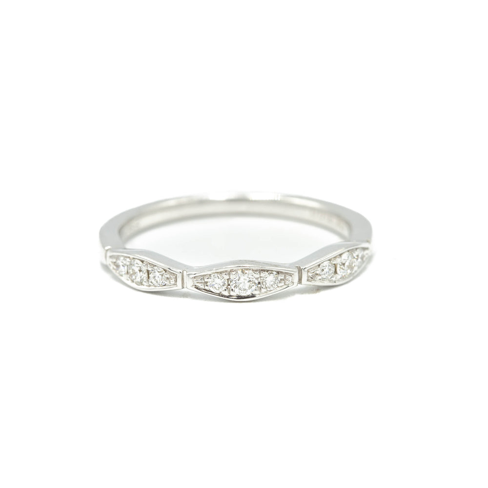 14kw Scallop Pave Diamond Band