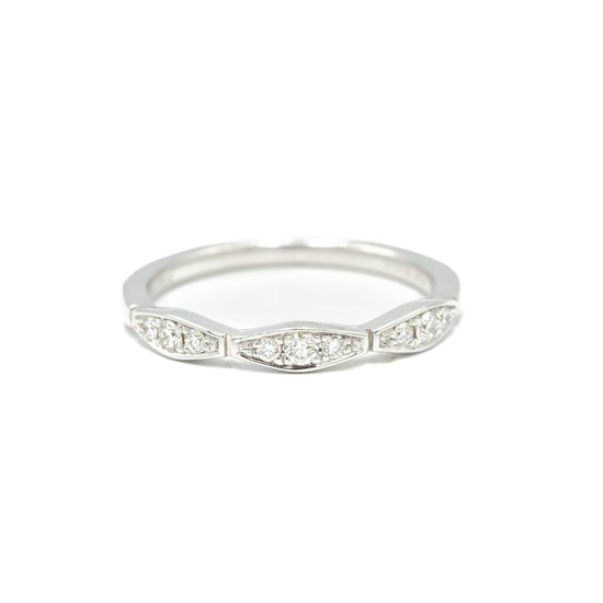 14kw Scallop Pave Diamond Band