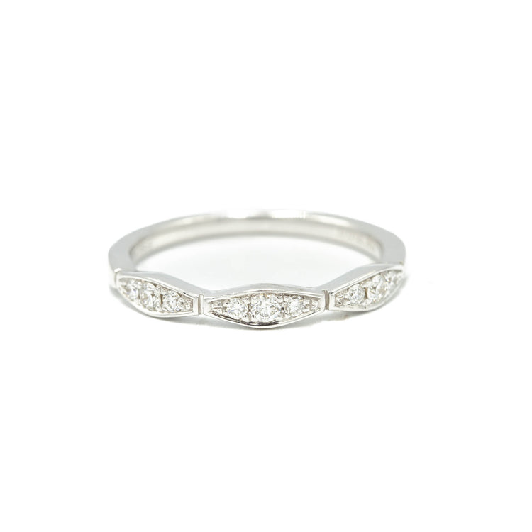 14kw Scallop Pave Diamond Band