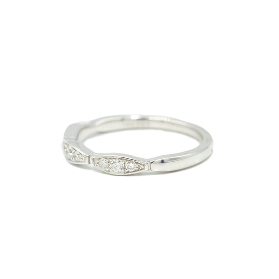 14kw Scallop Pave Diamond Band