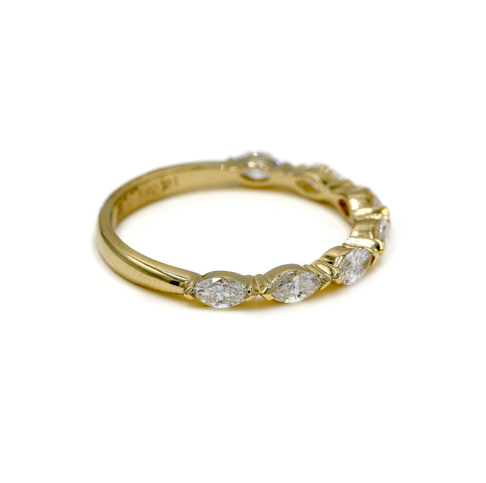 14ky .60ctw Eest-West Marquise Diamond Band