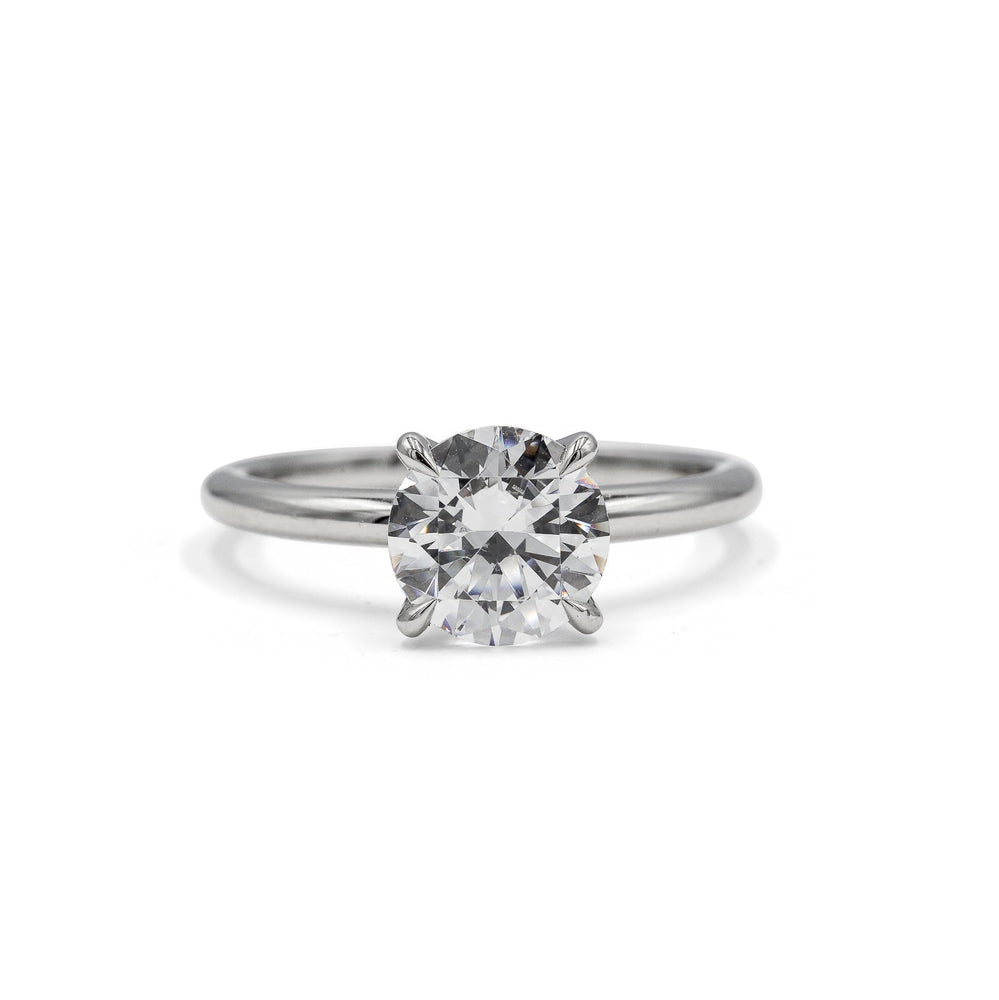 Platinum 4-Prong Solitaire Diamond Ring