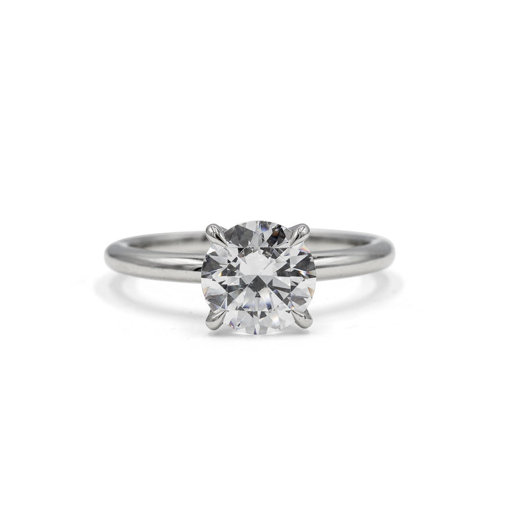Platinum 4-Prong Solitaire Diamond Ring