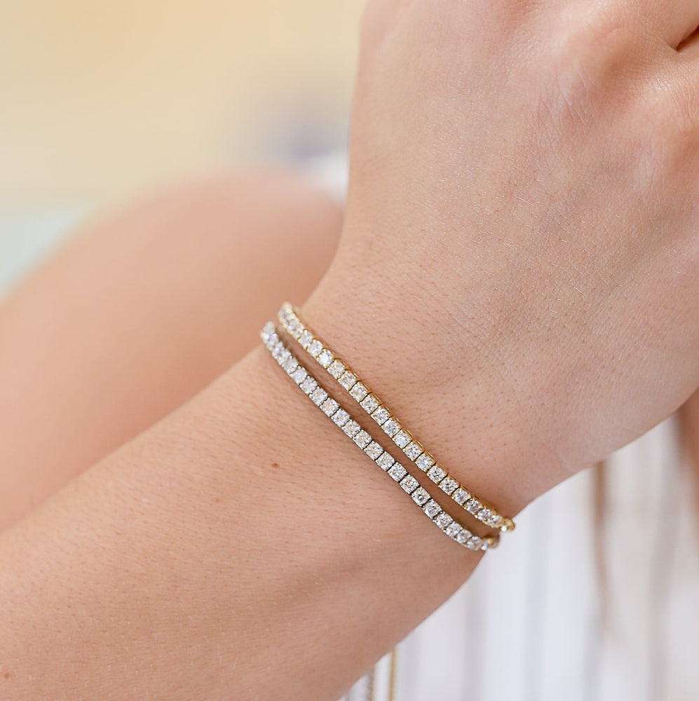 14kw 1.50ctw Bolo Lab-Grown Diamonds Bracelet