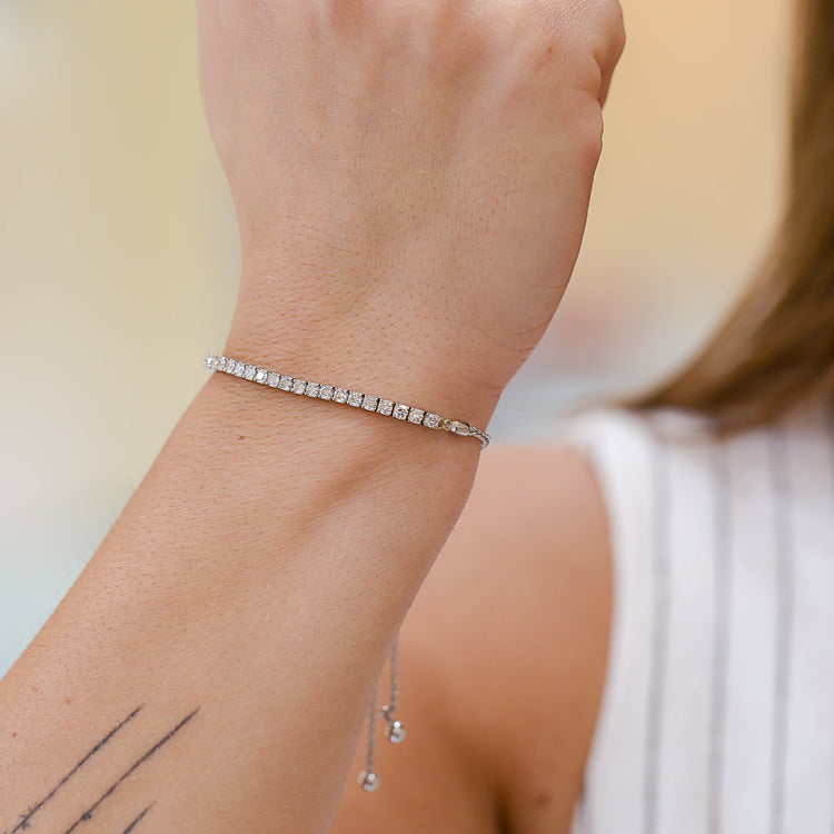 14kw 1.50ctw Bolo Lab-Grown Diamonds Bracelet