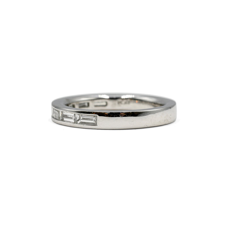 Platinum .70ctw East-West Baguette Diamond Channel Band