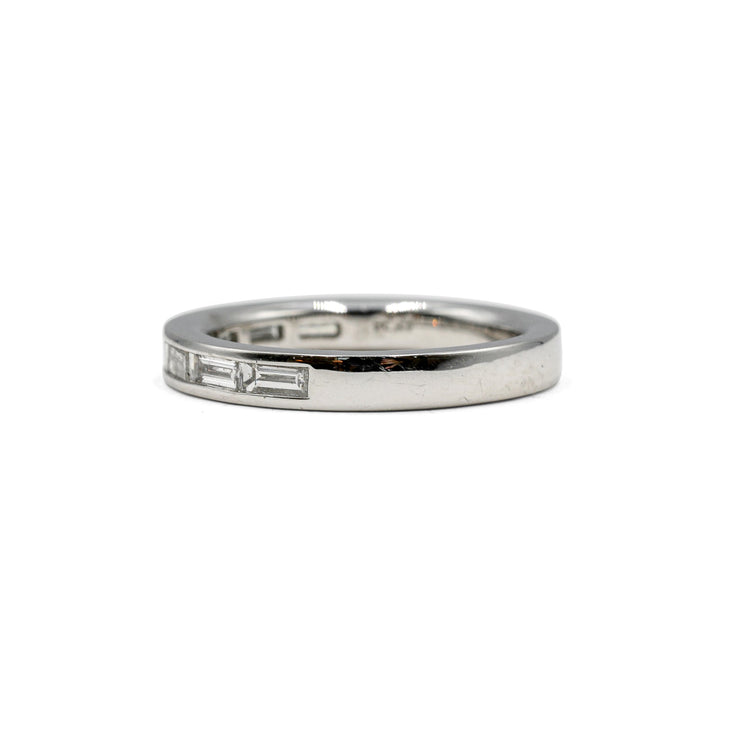 Platinum .70ctw East-West Baguette Diamond Channel Band