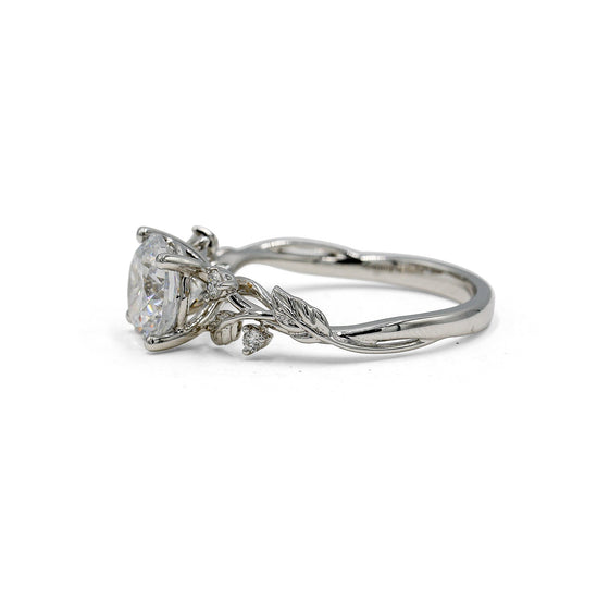 14kw .10ctw Diamond Double Leaf Ring