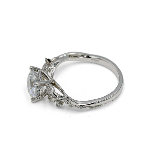 14kw .10ctw Diamond Double Leaf Ring