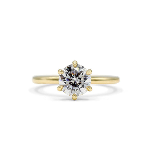 14ky 6-Prong Hidden Halo Solitaire