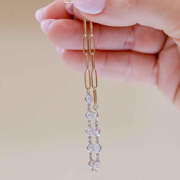 14ky/w 1ctw Lab Bezel Diamond Bracelet