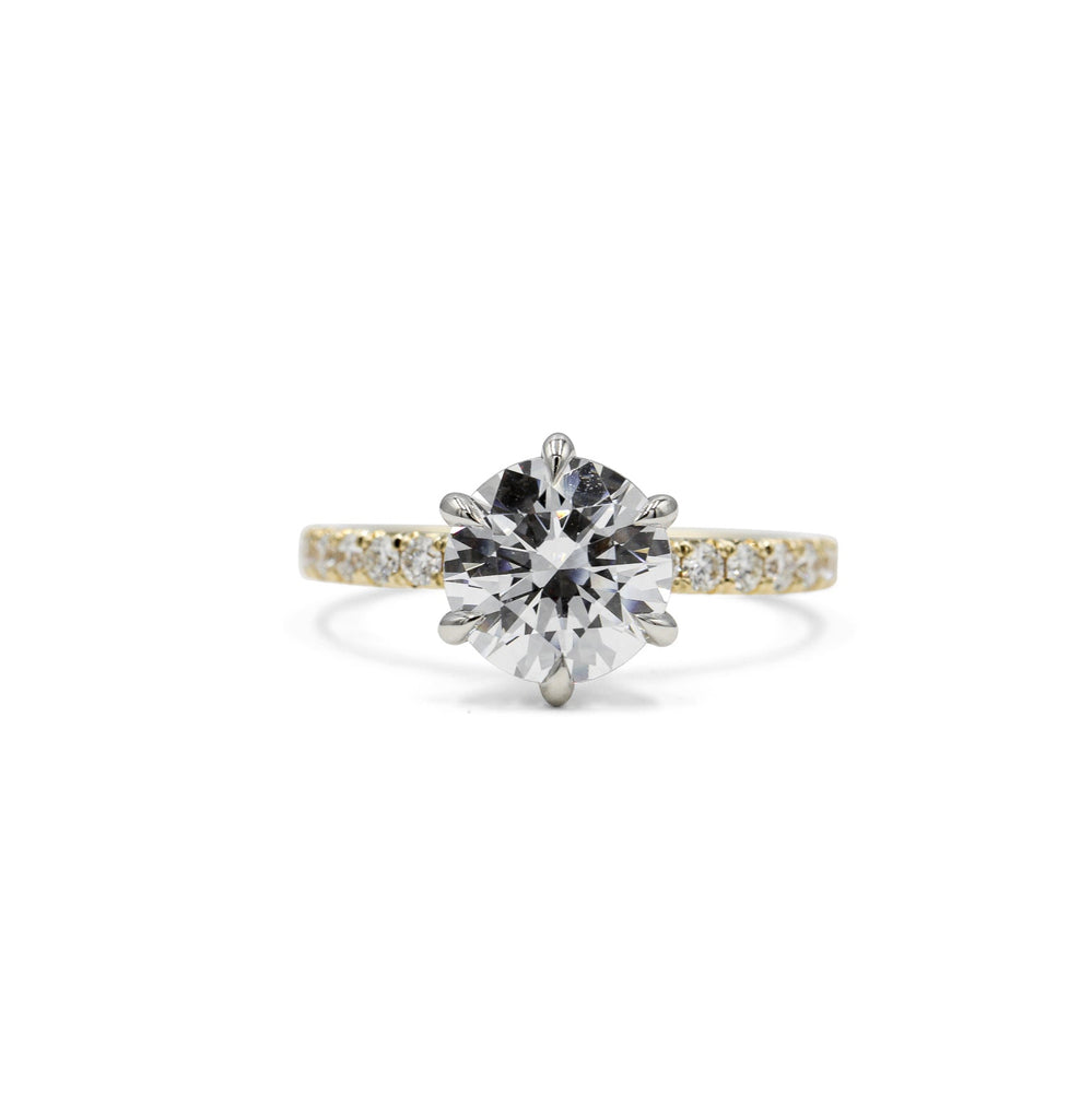 2025 14ky 6-Prong French Set Solitaire
