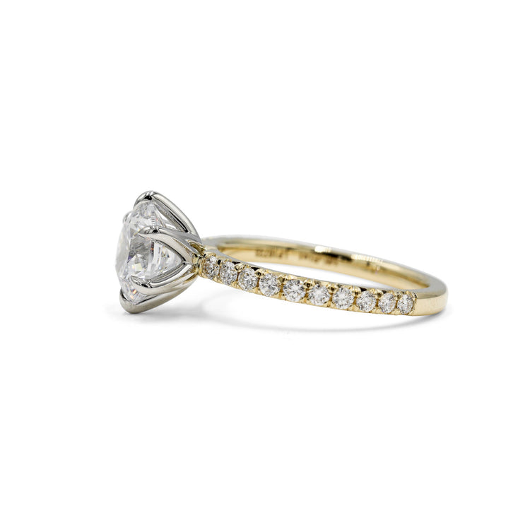 2025 14ky 6-Prong French Set Solitaire