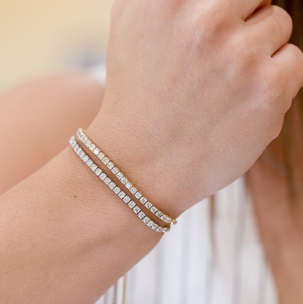 14ky 1.50ctw Bolo Lab-Grown Diamonds Bracelet