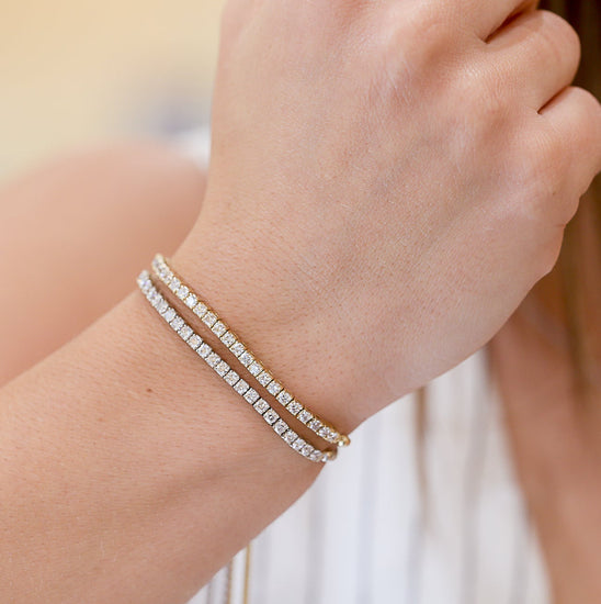 14ky 1.50ctw Bolo Lab-Grown Diamonds Bracelet