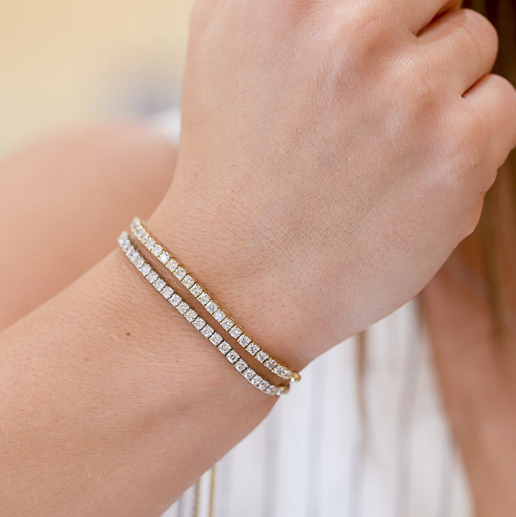 14ky 1.50ctw Bolo Lab-Grown Diamonds Bracelet