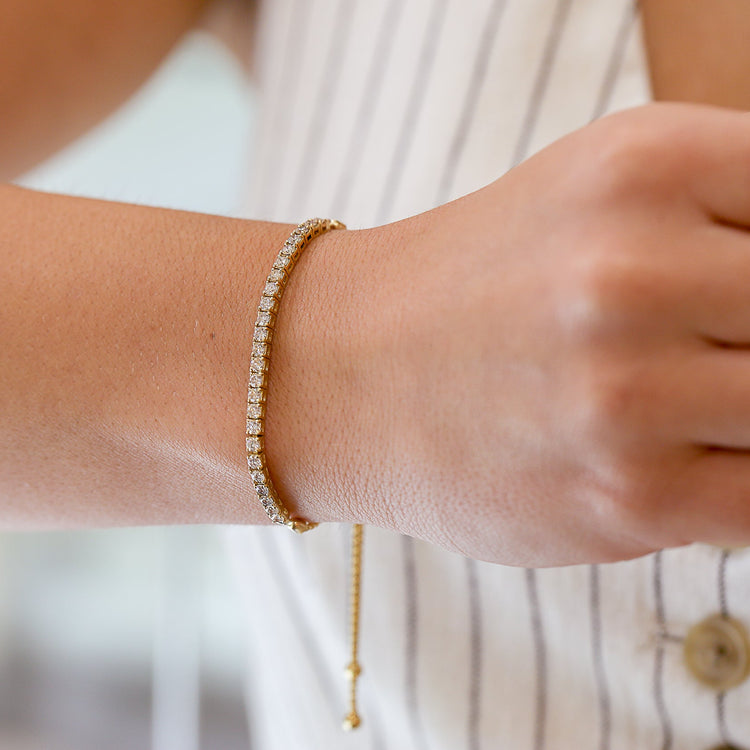 14ky 1.50ctw Bolo Lab-Grown Diamonds Bracelet
