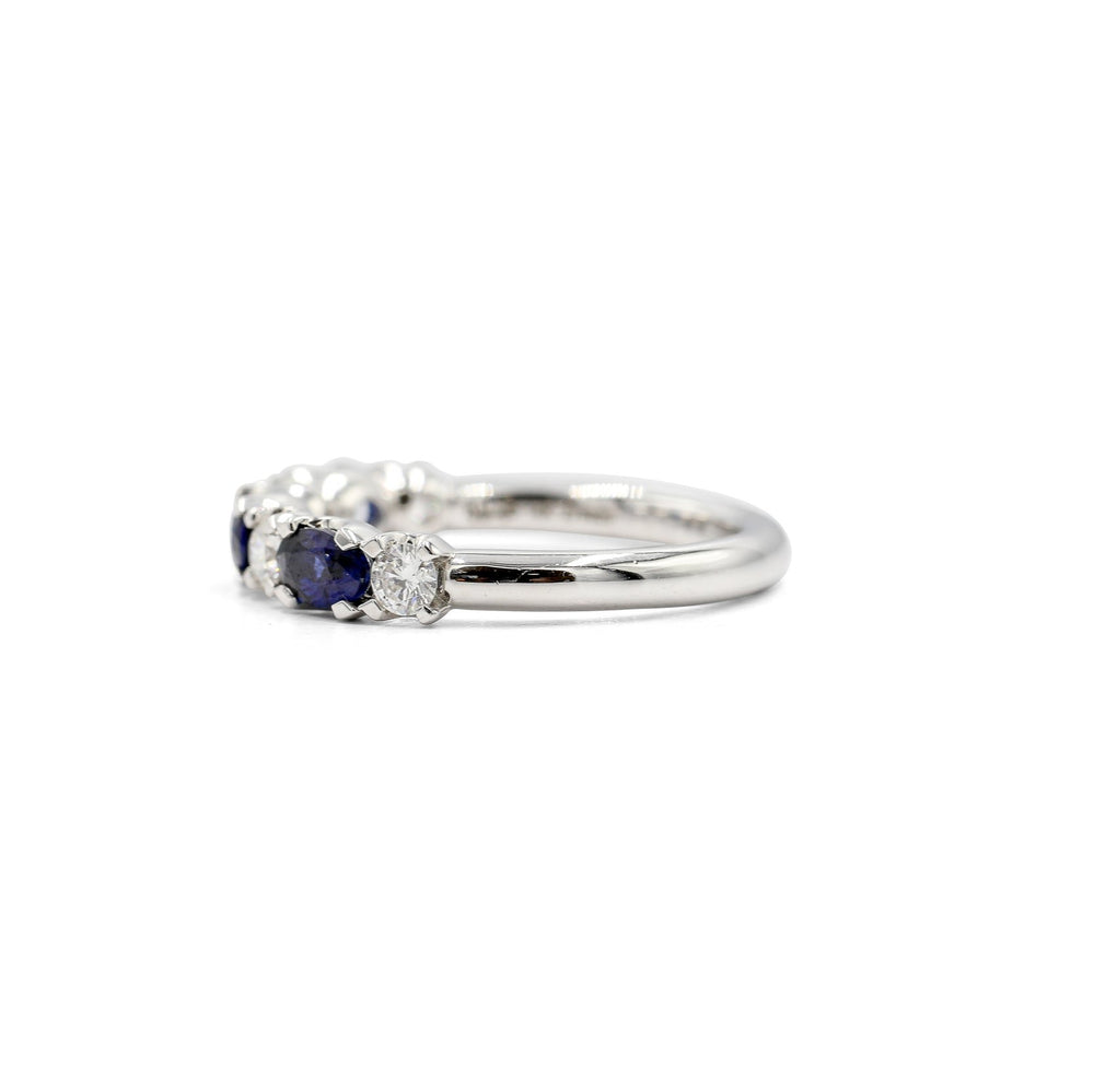 14kw 5-Stone Oval Sapphire & Diamond Ring