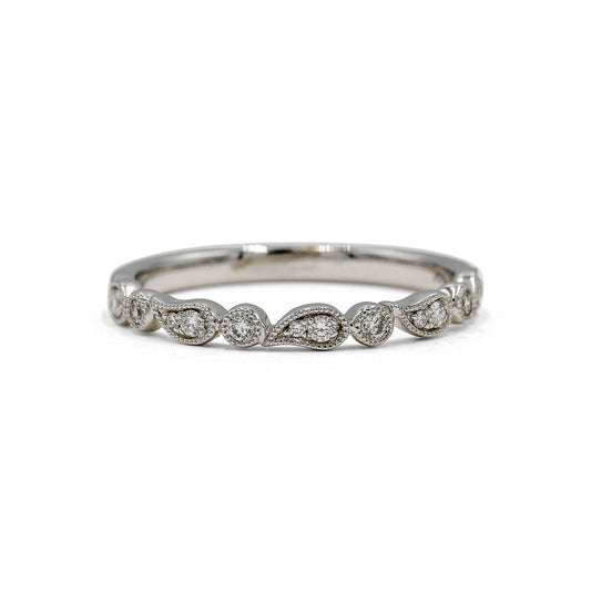 14kw .13ctw Paisley Diamond Band