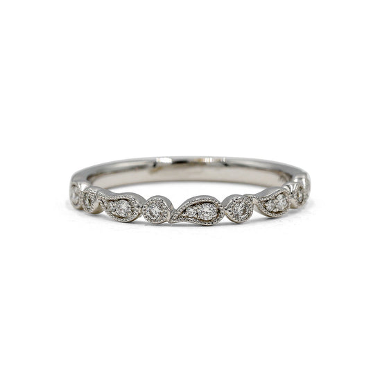 14kw .13ctw Paisley Diamond Band