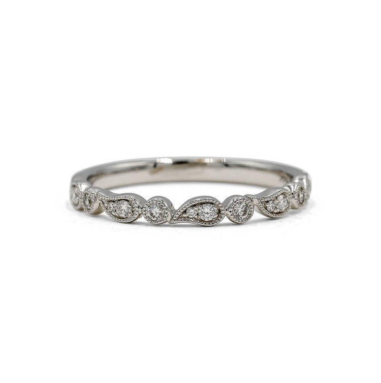 14kw .13ctw Paisley Diamond Band