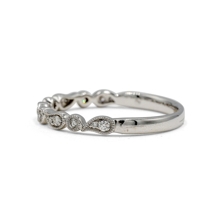 14kw .13ctw Paisley Diamond Band