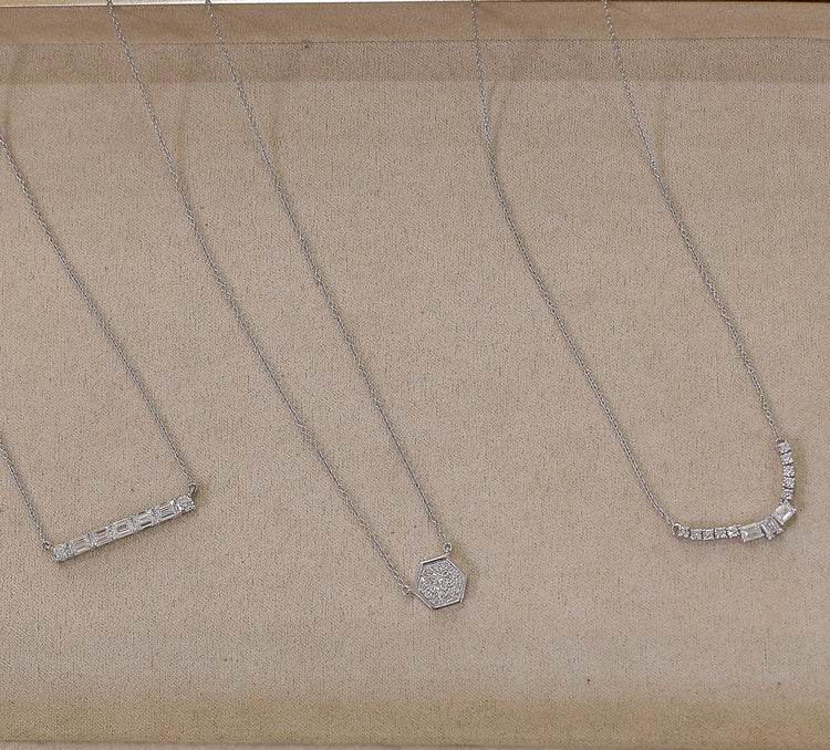 14kw .24ctw Hex-Shaped Diamond Pendant