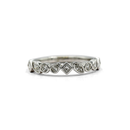 14kw .35ctw Diamond Bezel Band