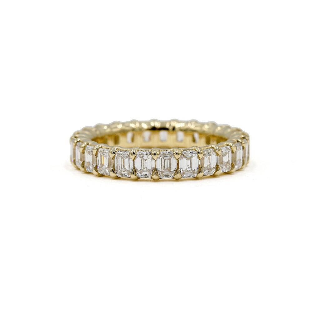 14ky 2.51ctw Lab-Grown Emerald-Cut Eternity Ring