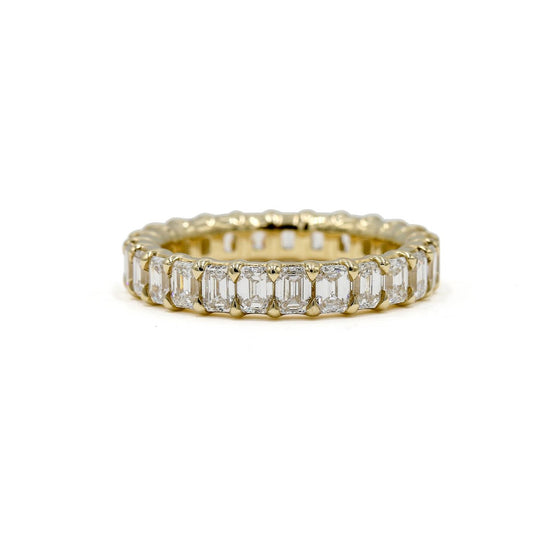 14ky 2.51ctw Lab-Grown Emerald-Cut Eternity Ring