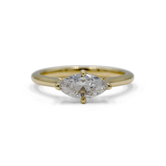 14ky East-West Marquise Cathedral Ring