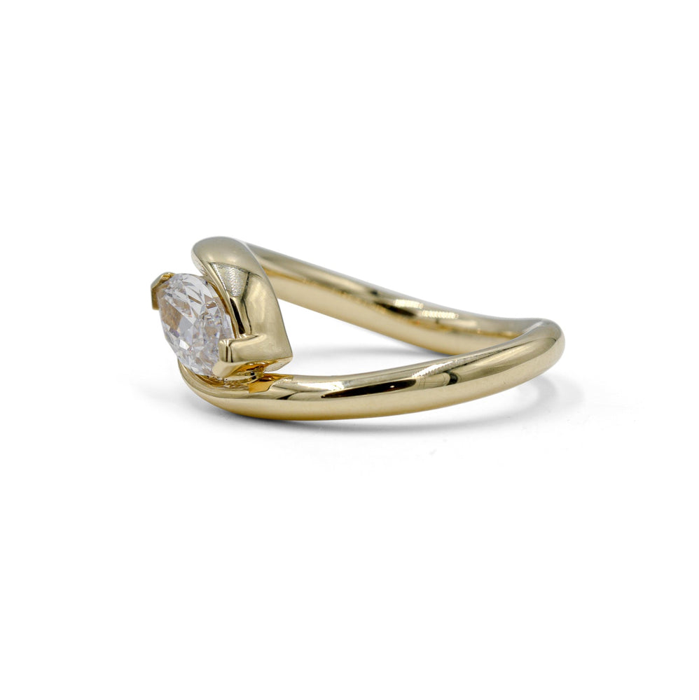 14ky Marquise Bypass Diamond Ring