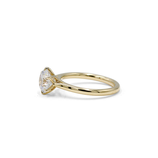 14ky 6-Prong Petal Cathedral Ring