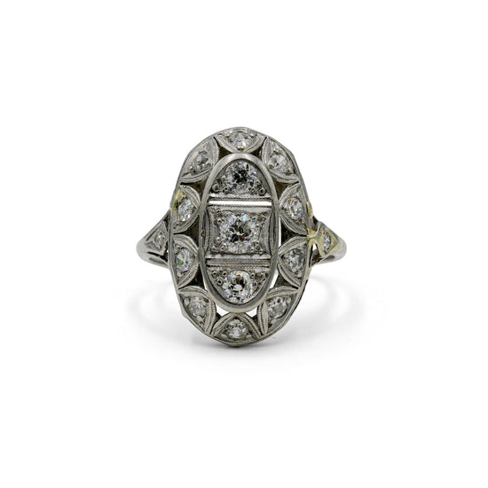 Platinum Vintage .72ctw Art Deco Ring