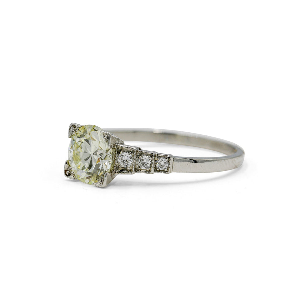 Vintage Platinum 1.28ct Diamond Ring