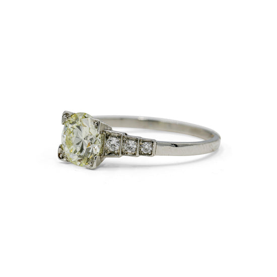 Vintage Platinum 1.28ct Diamond Ring