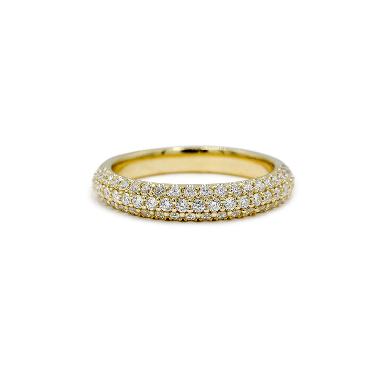 14ky .56ctw 3-Row Rounded Lab Diamond Band