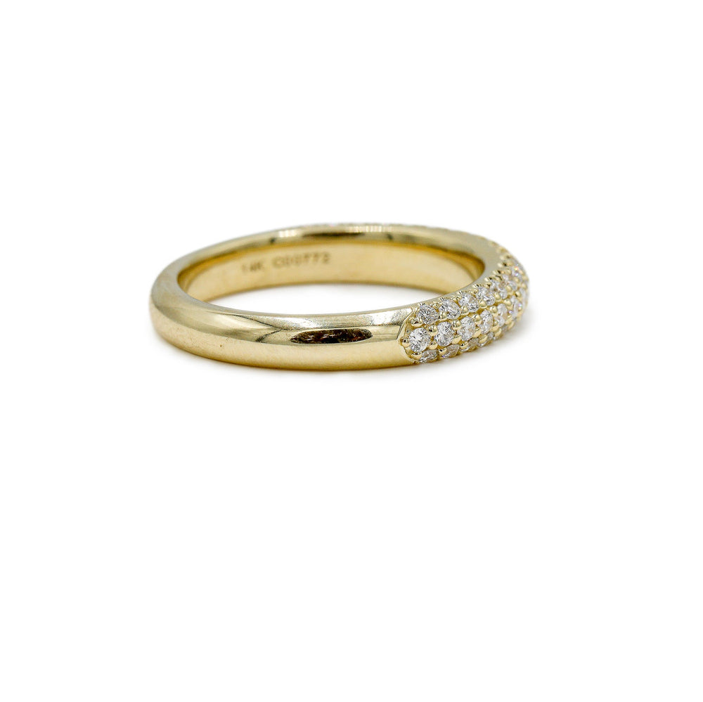 14ky .56ctw 3-Row Rounded Lab Diamond Band