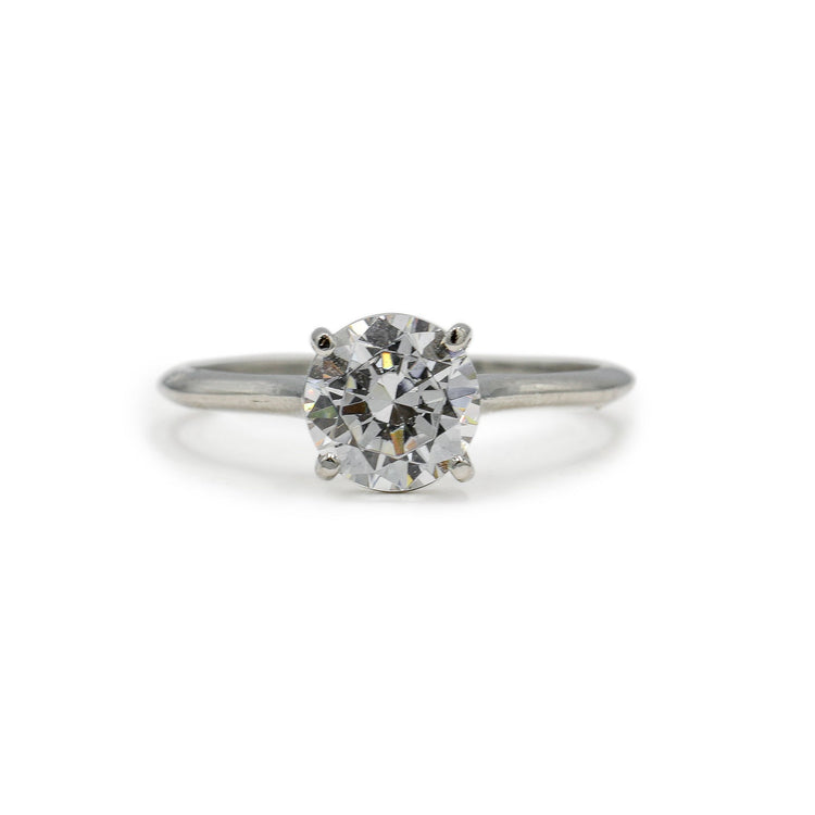 Platinum Petite 7.2mm Diamond Engagement Ring