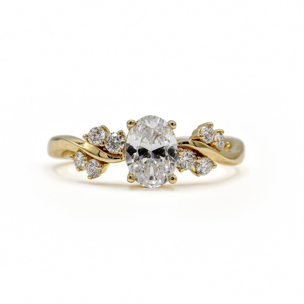 14ky .20ctw Botanical Sprinkled Diamond Ring