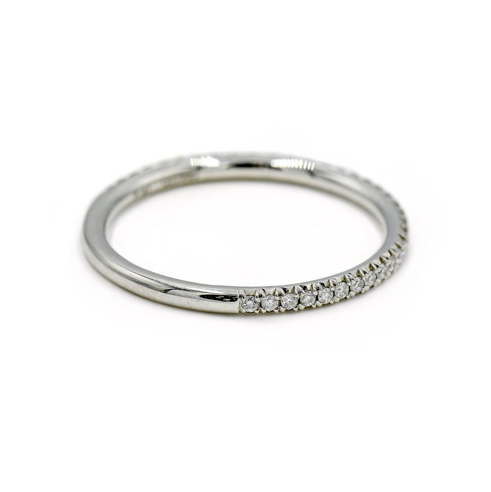 Platinum .17ctw Lab French Set 1.5mm Diamond Band
