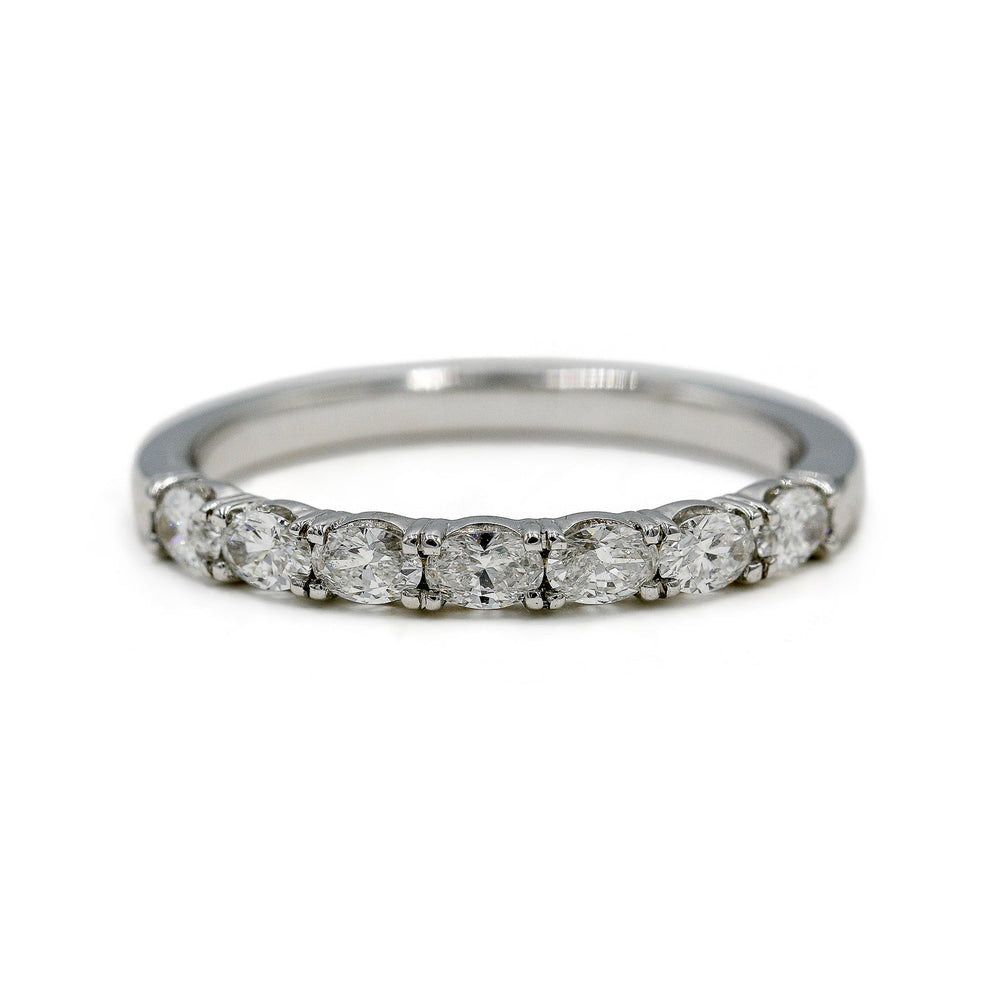 14kw .44ctw Oval East-West Natural Diamond Band