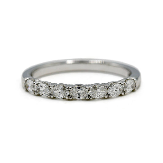 14kw .44ctw Oval East-West Natural Diamond Band